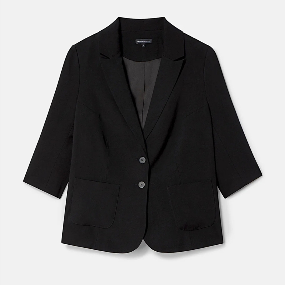 Universal Standard Meg Classic Black Blazer, Size L, 22-24, NWT